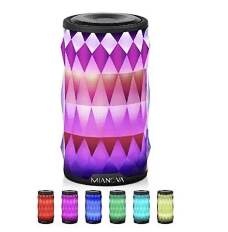 MIANOVA LED Bluetooth SpeakerNight Light Changing Wireless Speaker Portable W...