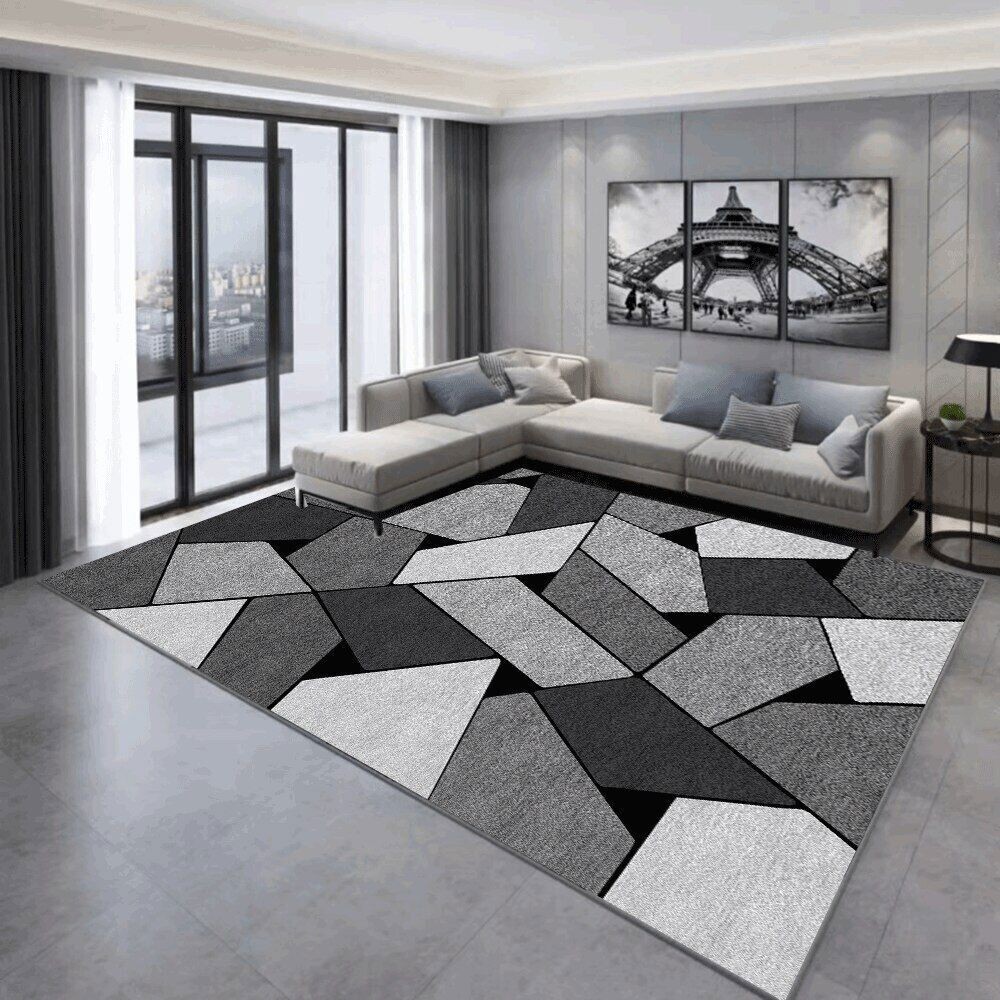 Geometric Carpet for Living Room Decor Sofa Table Large Area Rugs Bathroom Mat